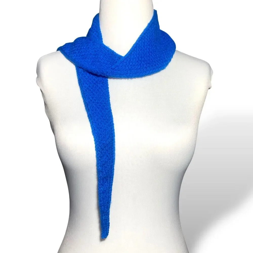 Sophie Scarf Blue Cashmere Neck Warmer Hand Knit Women Neckerchief Gift for Her